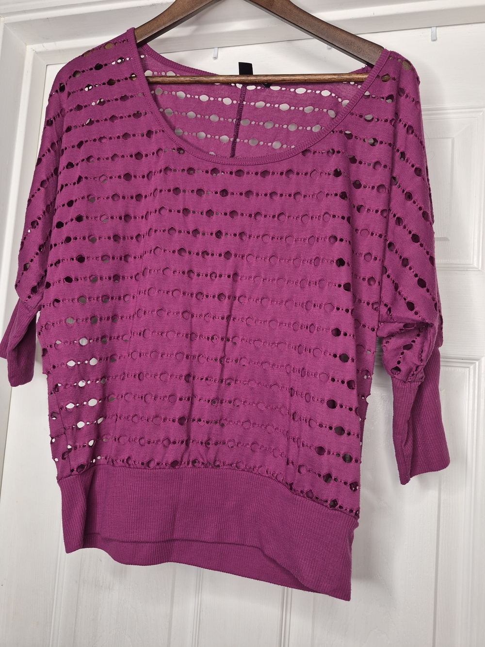 living doll Fuchsia Dolman Sleeve Pullover Large